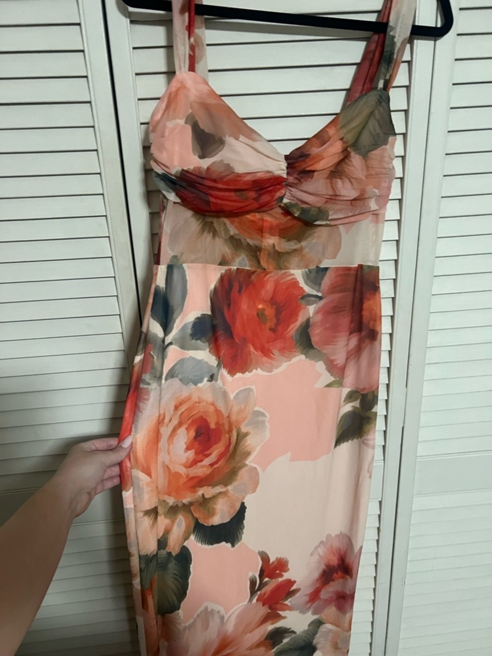 First Glow Floral Mesh Maxi Dress - Picture 8 of 8